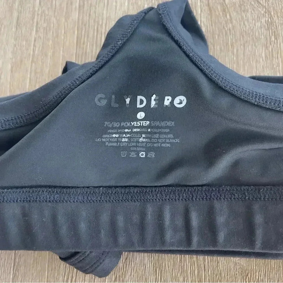 Glyder Notch Sports Bra in Black Leopard Gloss L - Picture 9 of 9